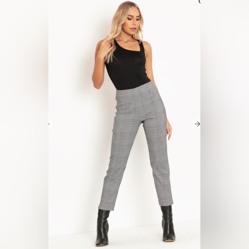 Blackmilk Plaid Mono Cigarette Pants